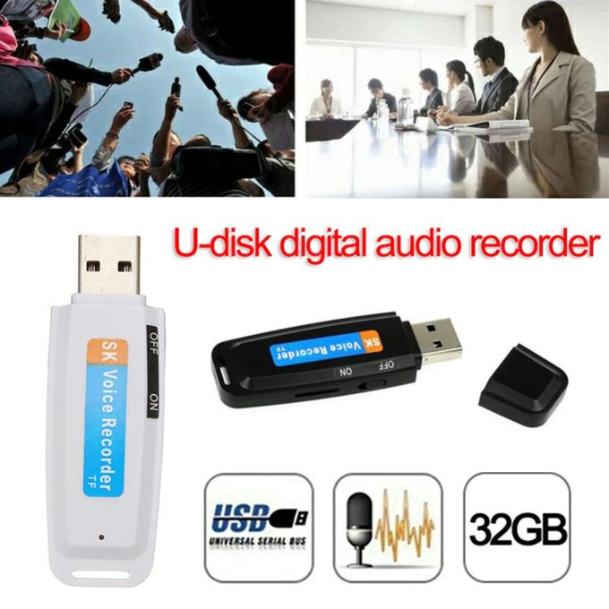 Spying Audio Digital Voice Recorder USB Disk Drive